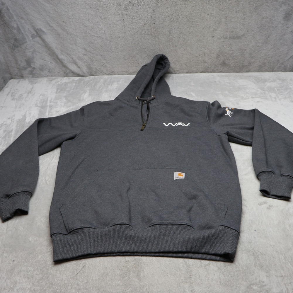 Carhartt Sweatshirt Men Medium Gray Paxton Rain Defender Loose Fit 100617 LOGO